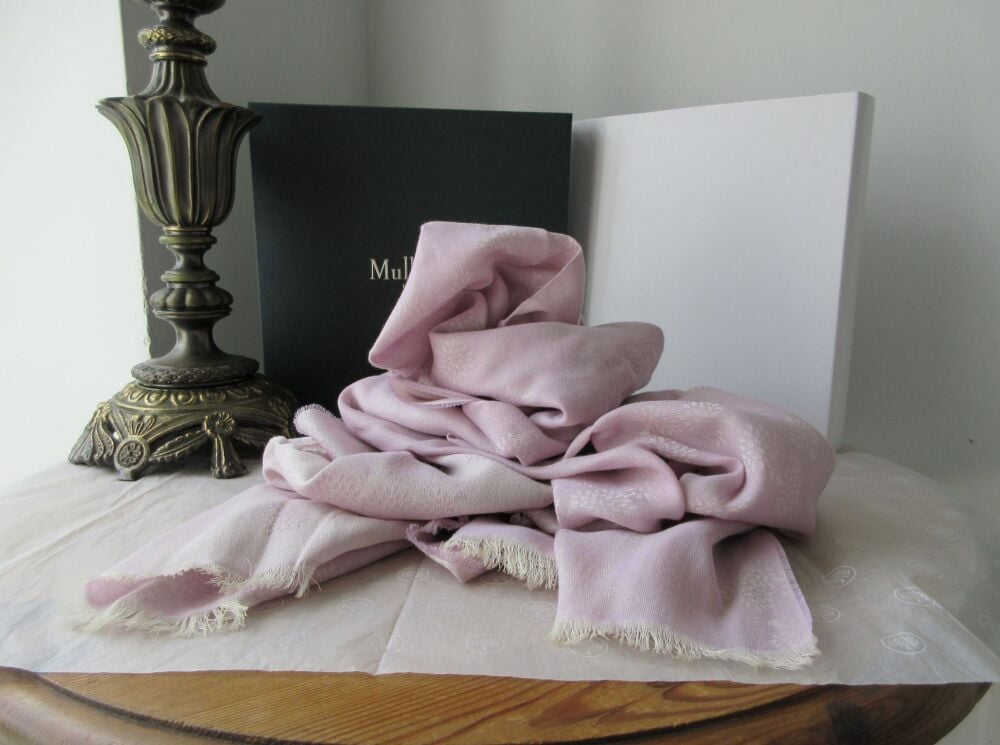 Mulberry Tamara Rectangular Scarf in Lilac Superfine Cotton