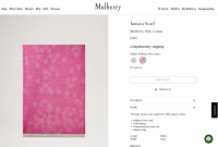 Mulberry Tamara Rectangular Scarf in Lilac Superfine Cotton