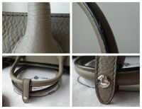 Prada Shoulder Tote in Argilla Grey Vitello Diano Calfskin with Silver Hard