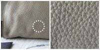 Prada Shoulder Tote in Argilla Grey Vitello Diano Calfskin with Silver Hard