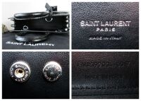 Saint Laurent Sac Du Jour Nano  in Black Crocodile Embossed Leather