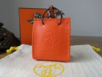 Herm&Atilde;&uml;s Sac Du Orange Bag Charm in Lambskin