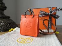 Herm&Atilde;&uml;s Sac Du Orange Bag Charm in Lambskin