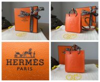 Herm&Atilde;&uml;s Sac Du Orange Bag Charm in Lambskin