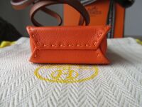 Herm&Atilde;&uml;s Sac Du Orange Bag Charm in Lambskin