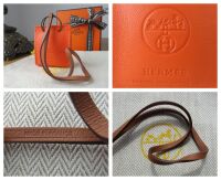 Herm&Atilde;&uml;s Sac Du Orange Bag Charm in Lambskin