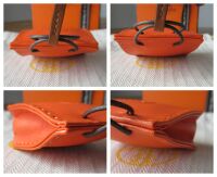 Herm&Atilde;&uml;s Sac Du Orange Bag Charm in Lambskin