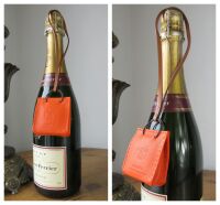 Herm&Atilde;&uml;s Sac Du Orange Bag Charm in Lambskin