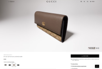 Gucci Petit Marmont Bicolore Continental Flap Wallet in GG Supreme & Calfsk