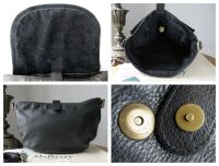 Mulberry Effie Satchel in Black Spongy Pebbled Leather