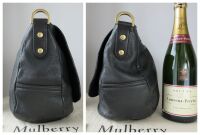 Mulberry Effie Satchel in Black Spongy Pebbled Leather