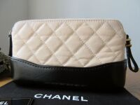 Chanel Mini Gabrielle Twin Zipped Pochette Shoulder Messenger Clutch in Bic