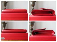 Salvatore Ferragamo Liberty Double Gancini Shoulder Clutch on Chain in Lips