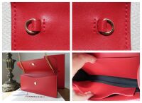 Salvatore Ferragamo Liberty Double Gancini Shoulder Clutch on Chain in Lips
