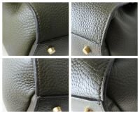 Mulberry Large Iris in Dark Palm Heavy Grain with Golden Brass Hardware