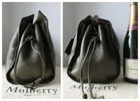 Mulberry Large Iris in Dark Palm Heavy Grain with Golden Brass Hardware