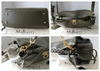 Mulberry Large Iris in Dark Palm Heavy Grain with Golden Brass Hardware