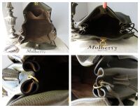 Mulberry Large Iris in Dark Palm Heavy Grain with Golden Brass Hardware