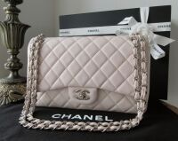 Chanel Timeless Classic Large (Jumbo) Flap Bag in Pale Pink Lambskin with S
