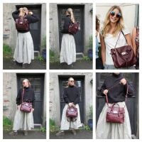 Mulberry Cara Delevingne Backpack in Oxblood Coloured Vegetable Tanned Leat