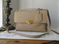 Balenciaga Ludis Le Dix Soft Cartable Satchel in Beige Calfskin