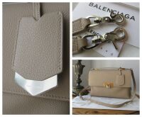 Balenciaga Ludis Le Dix Soft Cartable Satchel in Beige Calfskin