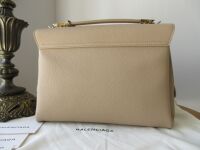 Balenciaga Ludis Le Dix Soft Cartable Satchel in Beige Calfskin