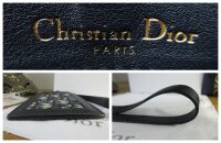 Dior Luggage Tag Bag Charm in Blue Oblique Jacquard Embroidered Monogram