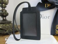 Dior Luggage Tag Bag Charm in Blue Oblique Jacquard Embroidered Monogram