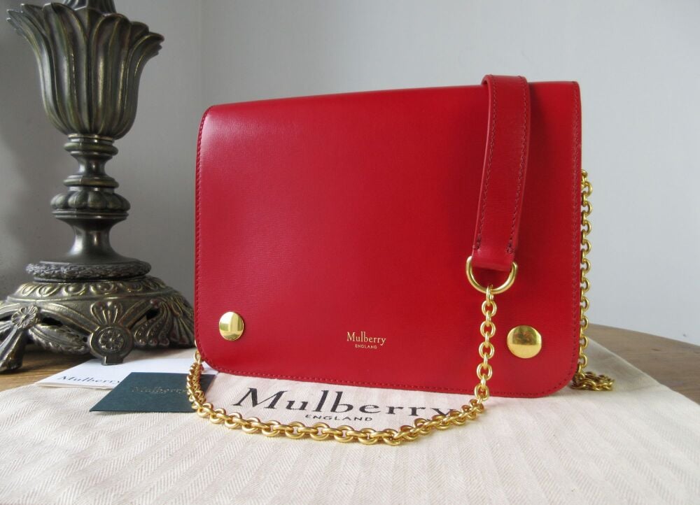 Mulberry Clifton Shoulder Bag in Scarlet Crossboarded Calf