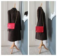 Mulberry Clifton Shoulder Bag in Scarlet Crossboarded Calf