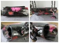 Mulberry Lily in Scribbly Floral Patent Leather