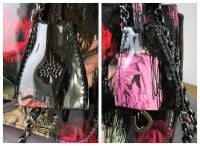 Mulberry Lily in Scribbly Floral Patent Leather