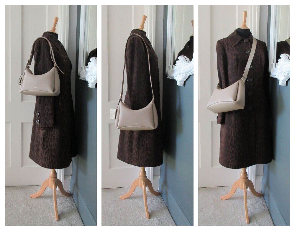 Pol&egrave;ne Umi Shoulder Bag in Clay Grained Calfskin