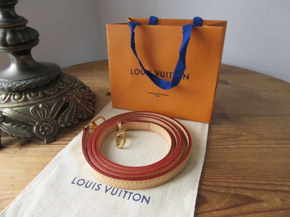 Louis Vuitton Long Shoulder Strap in Natural Calfskin Vachette