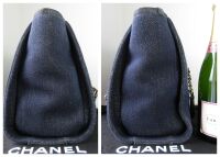 Chanel Small Deauville Tote in Navy Blue Glitter