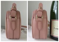 Max Mara Elsa Small Crossbody Camera Bag in Powder Pink Calfskin