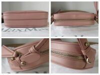 Max Mara Elsa Small Crossbody Camera Bag in Powder Pink Calfskin