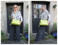 Mulberry Large Iris in Meadow Green Crinkled Leather
