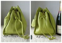 Mulberry Large Iris in Meadow Green Crinkled Leather