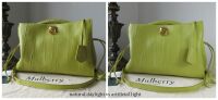 Mulberry Large Iris in Meadow Green Crinkled Leather