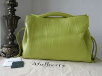 Mulberry Large Iris in Meadow Green Crinkled Leather