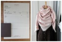 Louis Vuitton Monogram Classic Shawl Scarf Stole in Denim Rose Silk