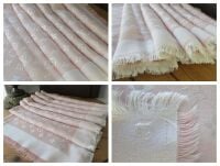 Louis Vuitton Monogram Classic Shawl Scarf Stole in Denim Rose Silk
