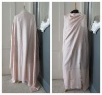 Louis Vuitton Monogram Classic Shawl Scarf Stole in Denim Rose Silk