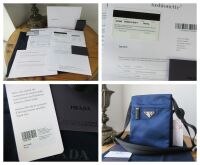 Prada Soft Messenger Bag in Royal Blue Tessuto New