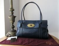 Mulberry Classic East West Bayswater in Indigo Polished Buffalo