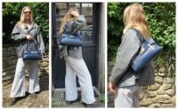 Mulberry Classic East West Bayswater in Indigo Polished Buffalo