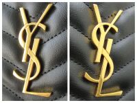 Saint Laurent YSL Monogram Cassandre A5 Wristlet Zip Pouch in Black Matelas