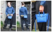 Mulberry Micro Zipped Bayswater in Porcelain Blue Small Classic Grain